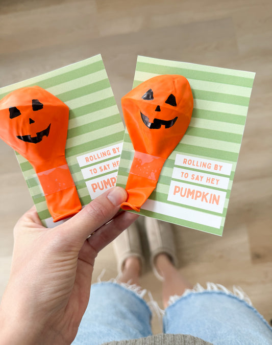 Rollin by to say hey pumpkin tag  - printable