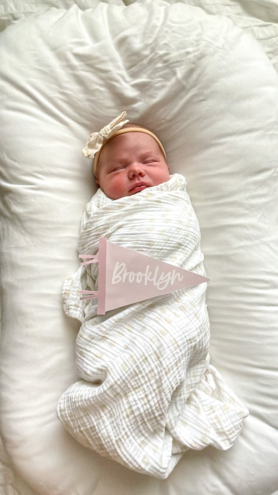 Printable Personalized Mini Pennant Flag - Birth Announcement Prop