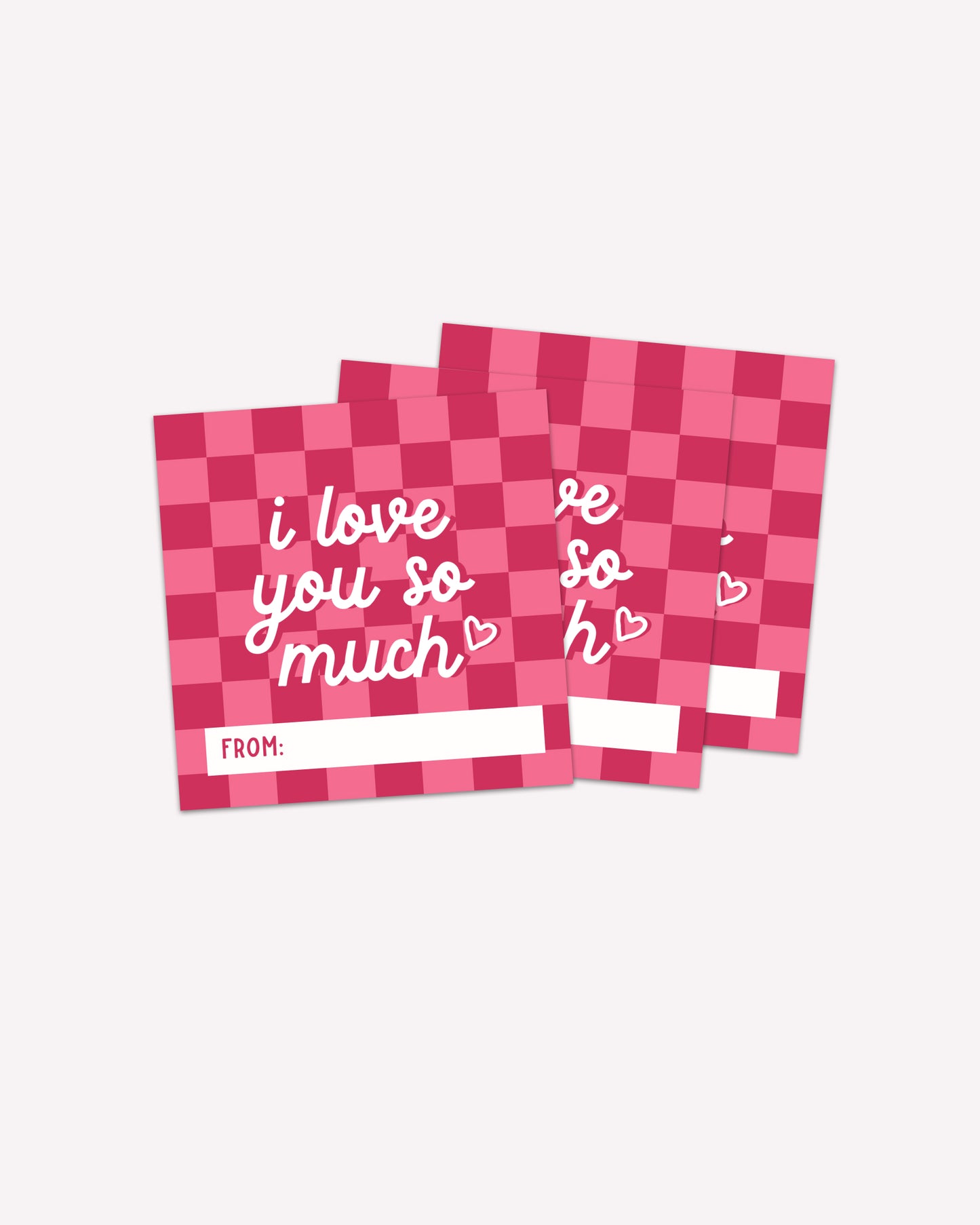 I love you so much valentine - printable valentine cards
