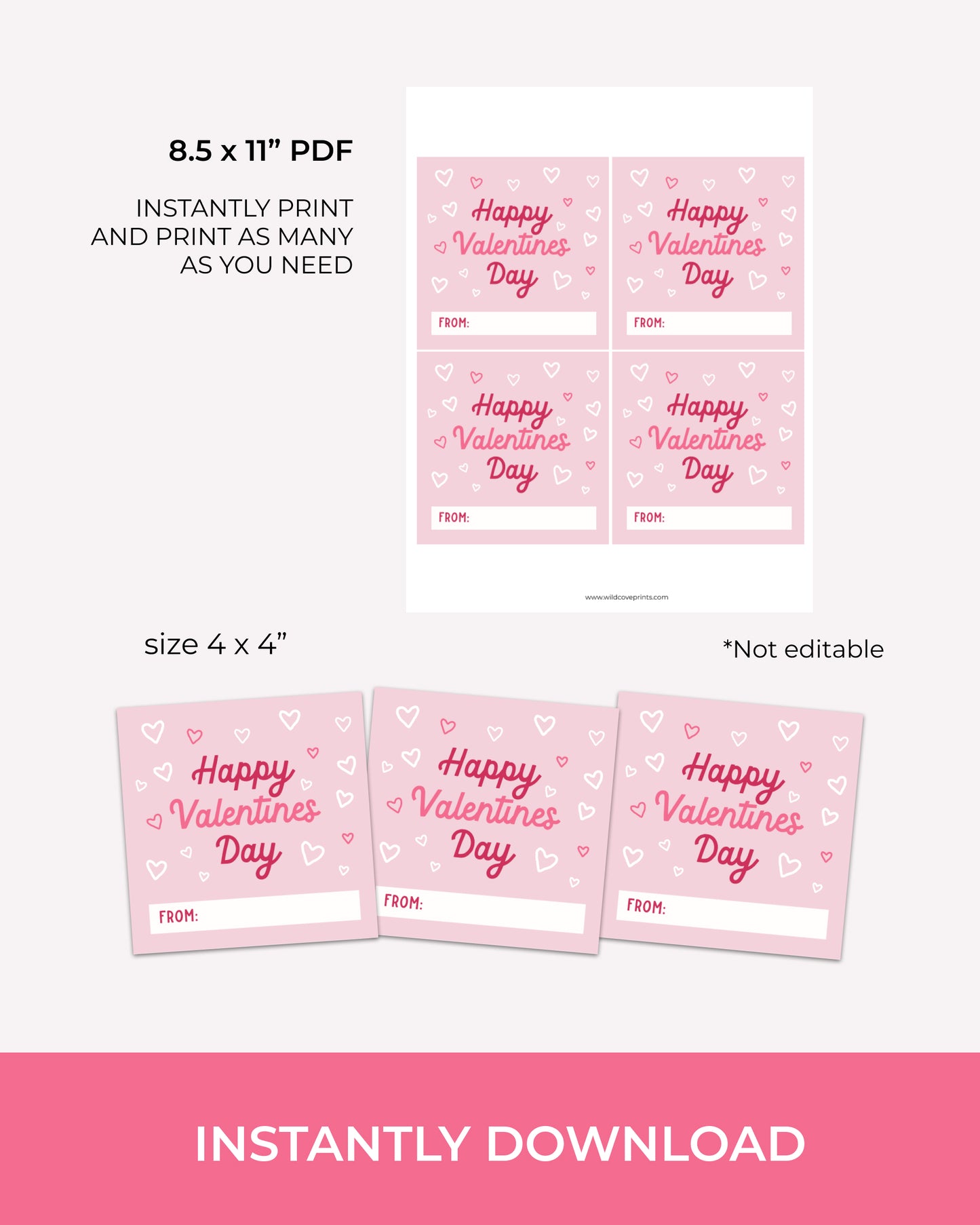 Happy Valentines Day — Printable Valentines