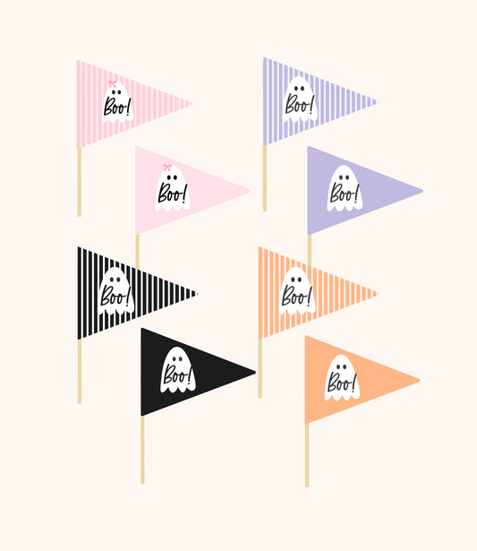 Printable Boo Pennant Flags
