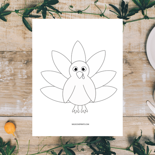 Free turkey coloring page