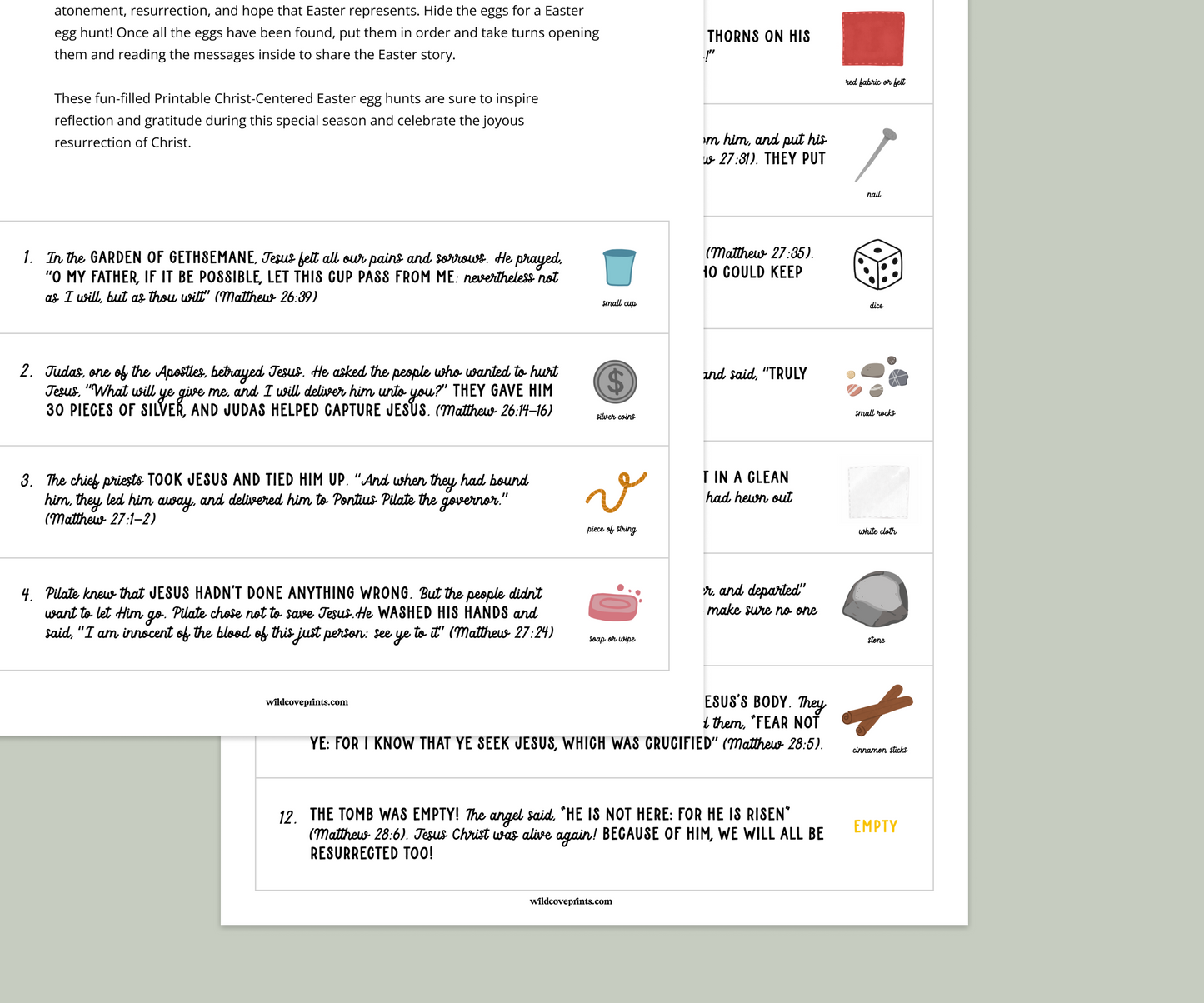 Easter Printable Resurrection Eggs