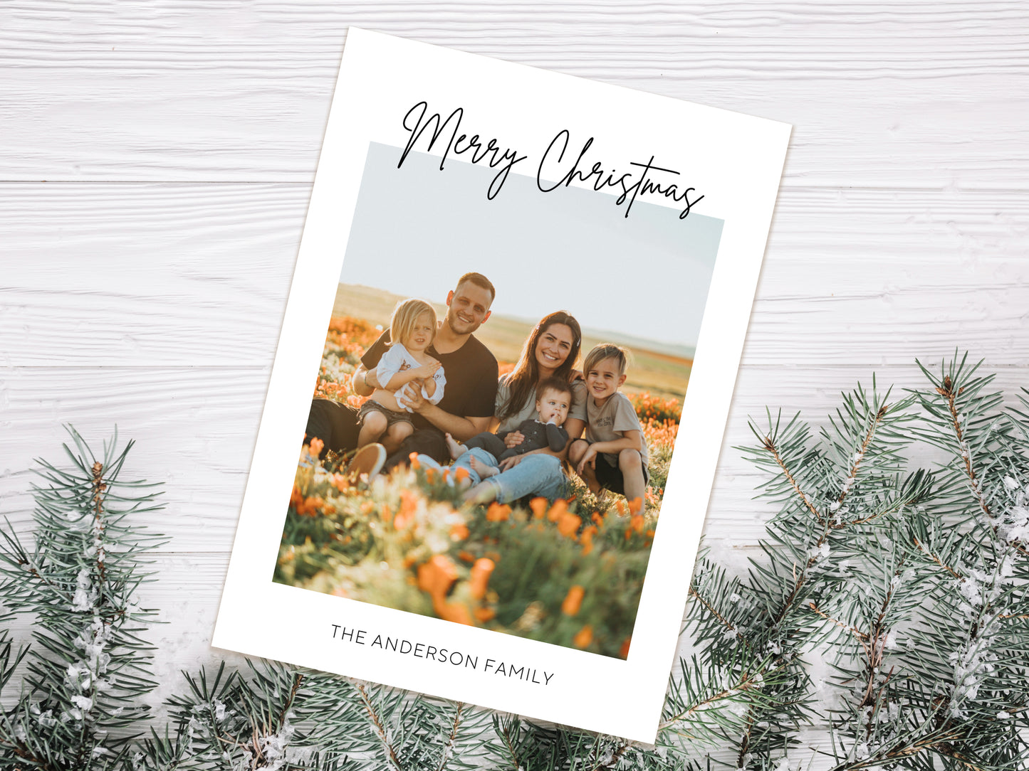 Modern Christmas Card Template