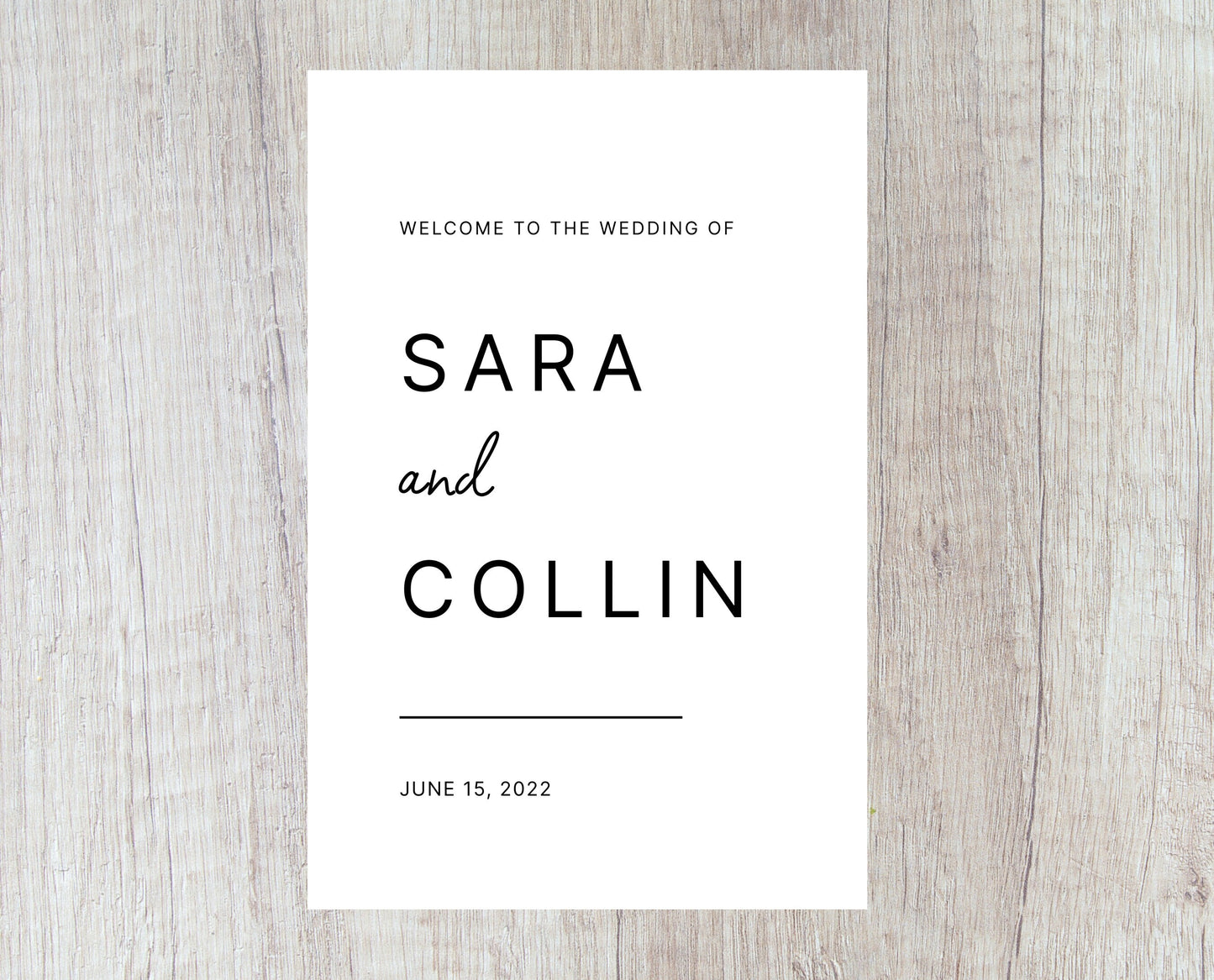 Modern Welcome Wedding Sign