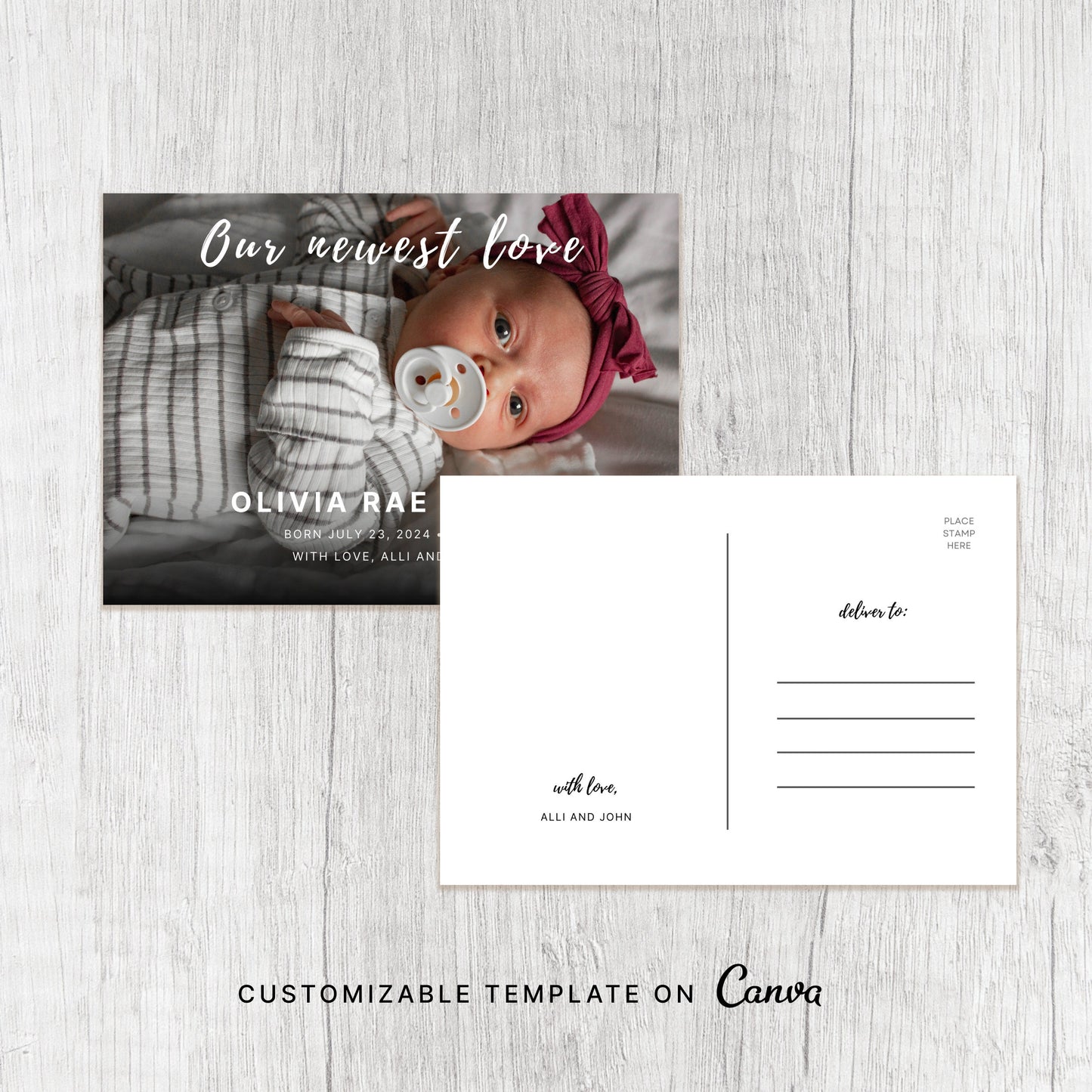 Editable Birth announcement
