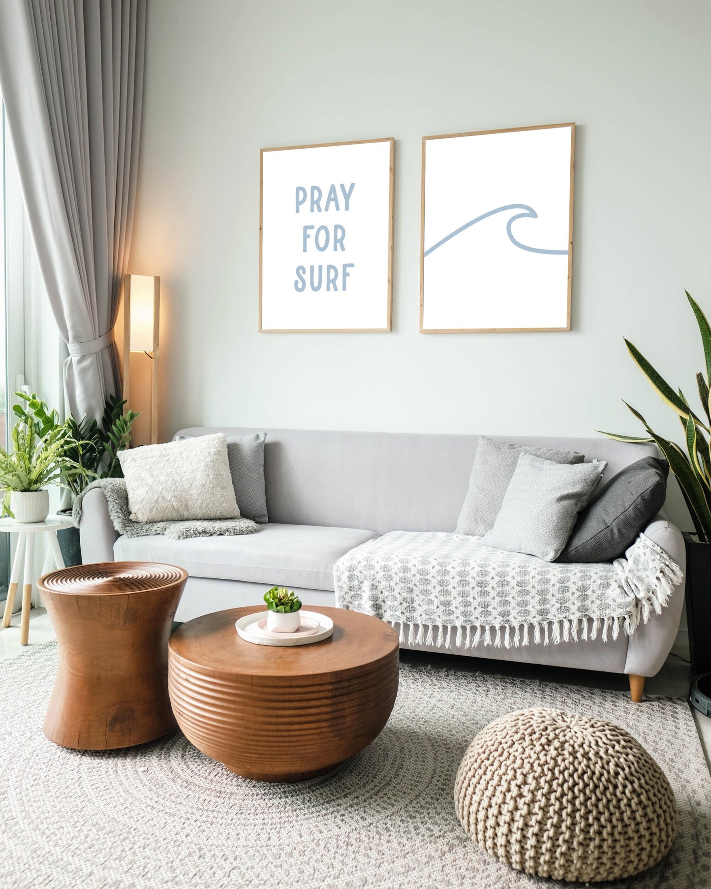 Pray For Surf Wall Print Set of 2