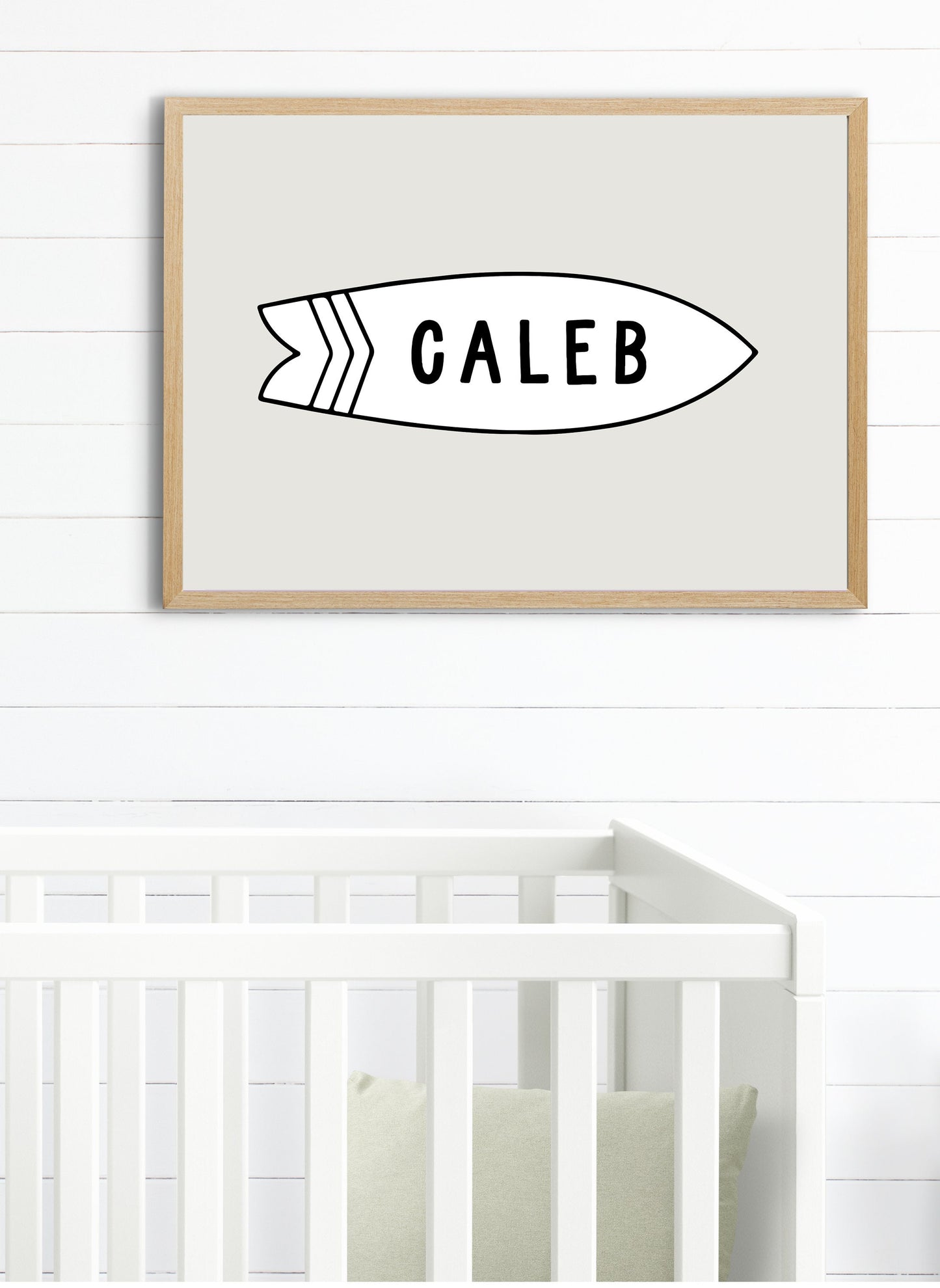 Personalized Name Surfboard Print