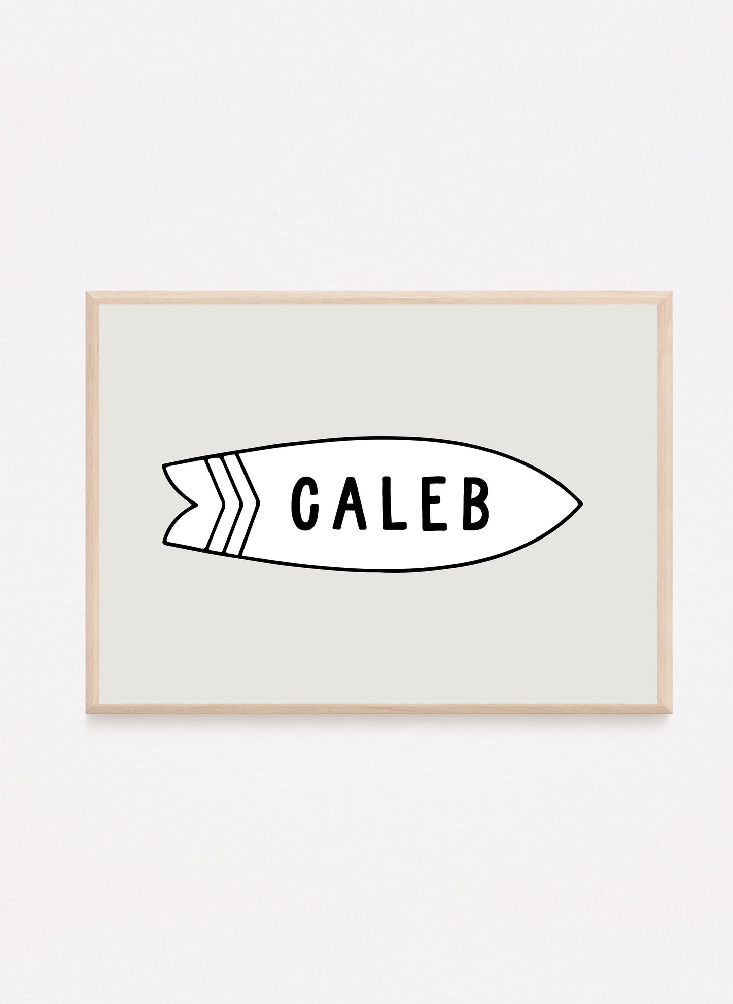 Personalized Name Surfboard Print