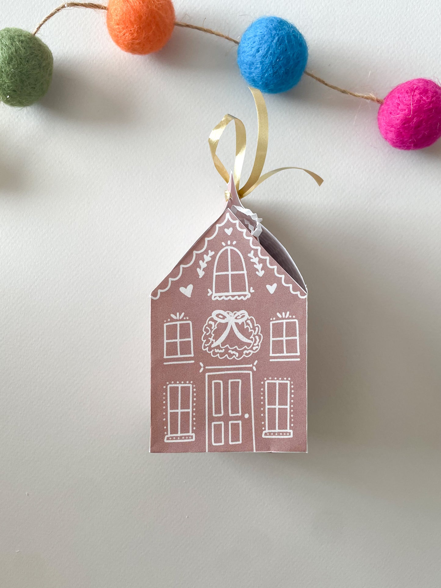 Printable Gingerbread House Gift Box