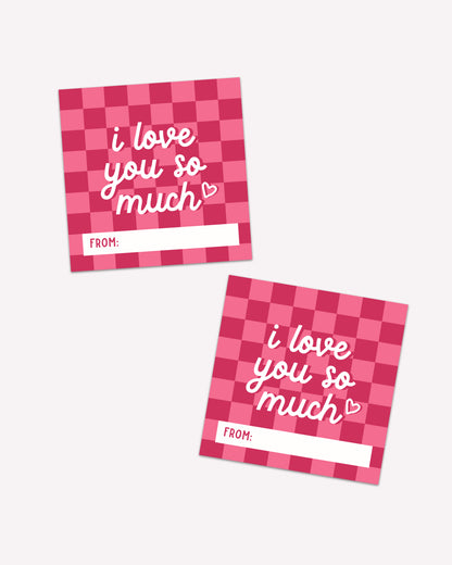 I love you so much valentine - printable valentine cards