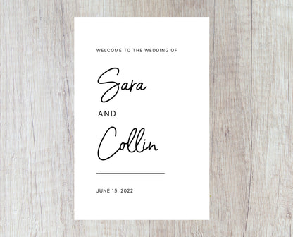 Modern Welcome Wedding Sign