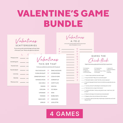 Valentine's day games set of 4