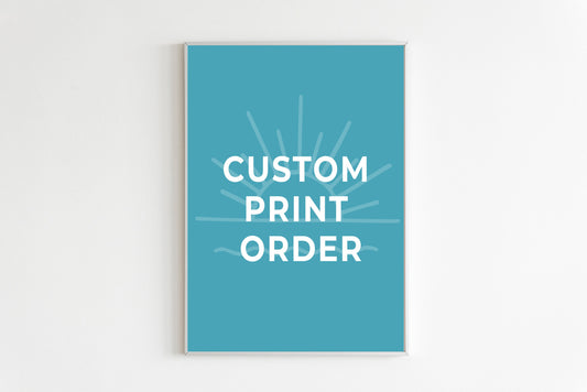 Custom Color or Text Art Print - Personalize print, Color Match, Color my print