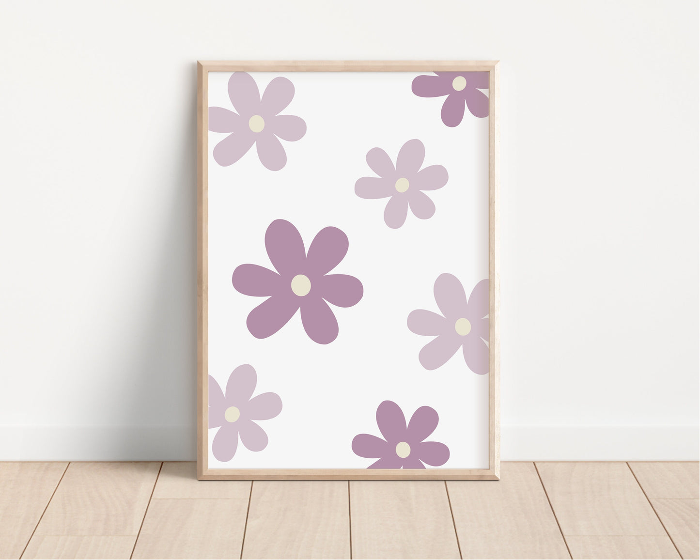 Lavender Daisy Wall Art Set of 3