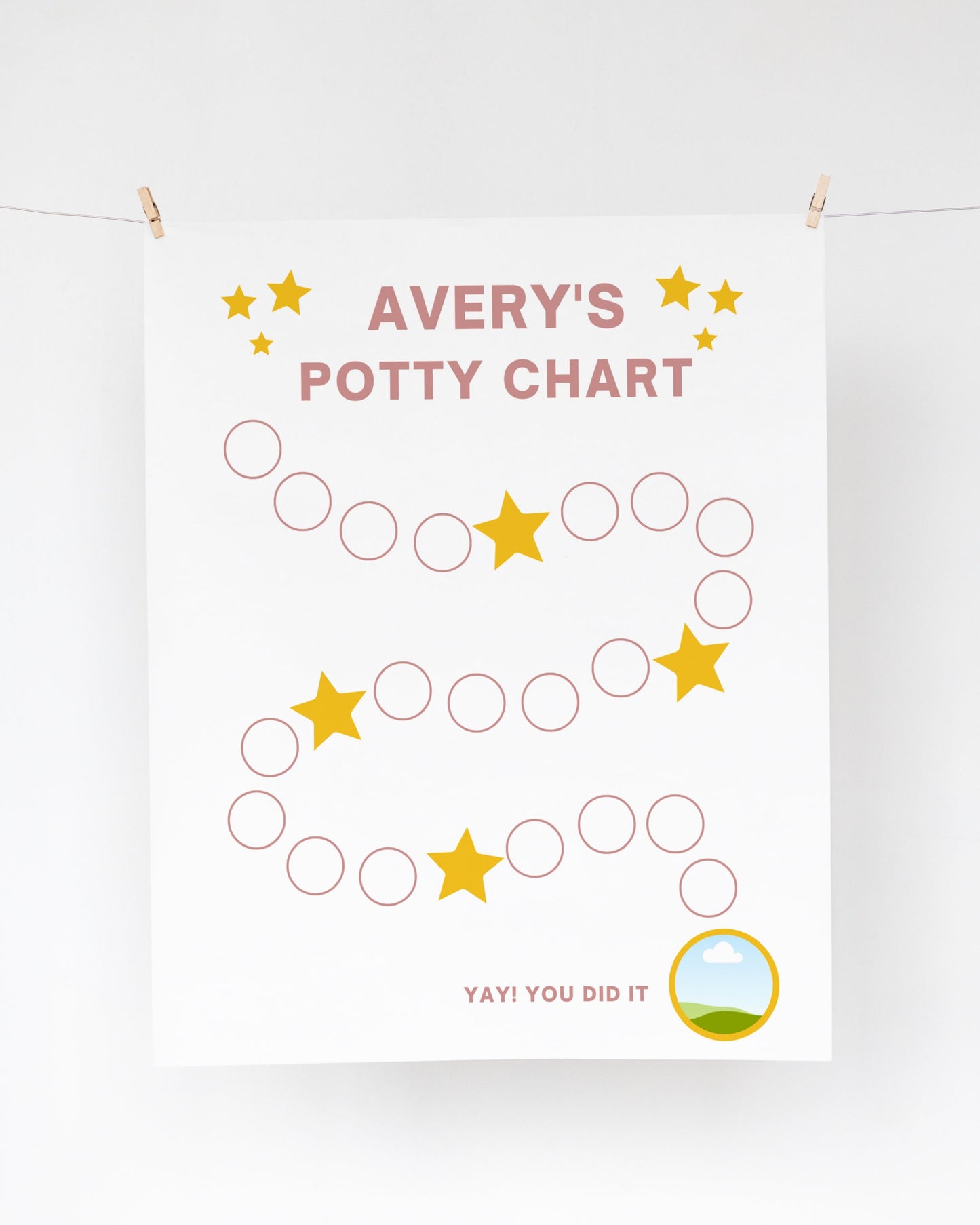 Printable Potty Training Chart (Editable)