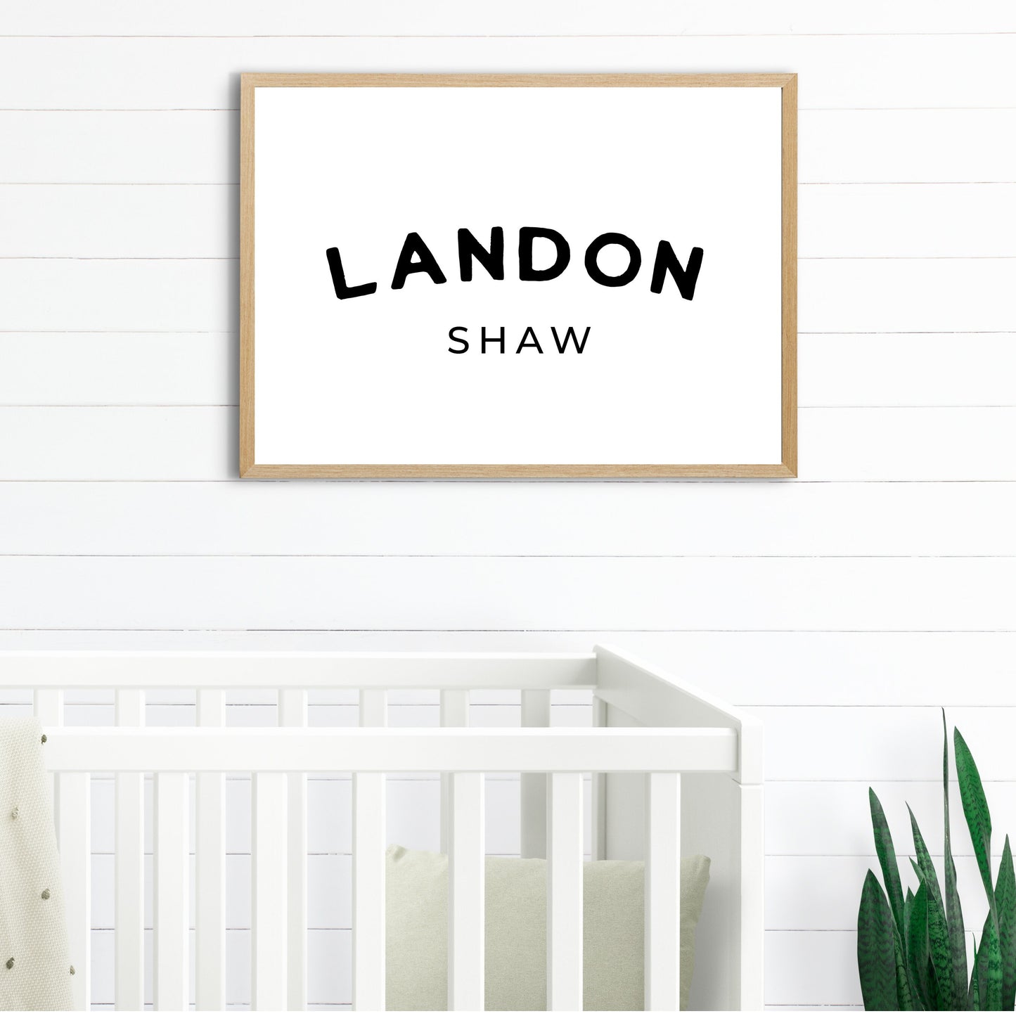 Personalized Name Wall Print (White)