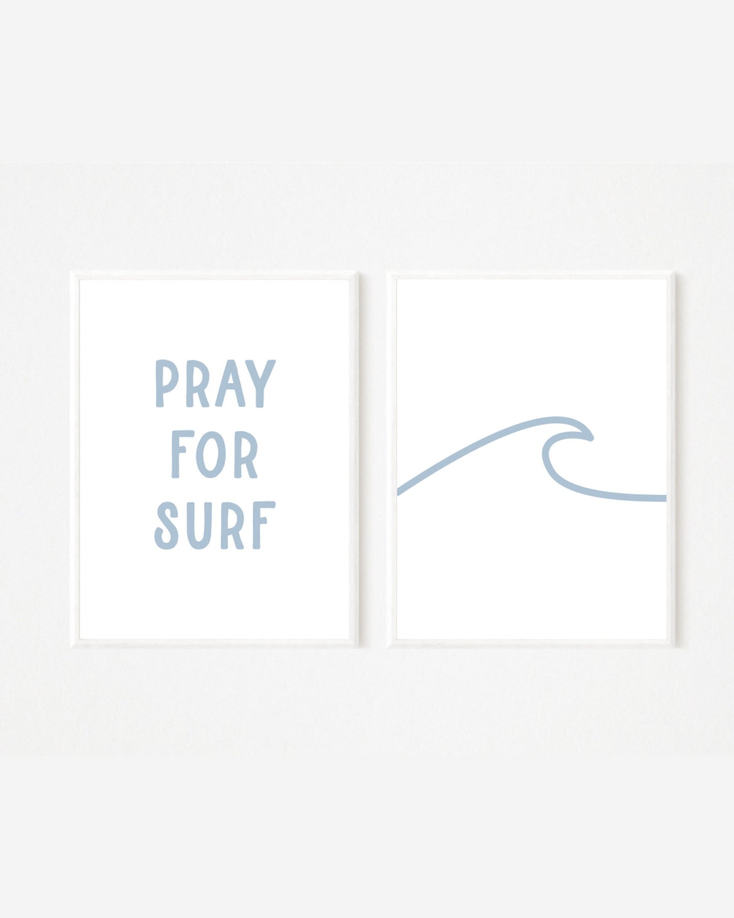 Pray For Surf Wall Print Set of 2