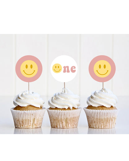 One Happy Gal Birthday Cupcake Toppers