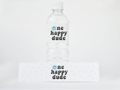 One Happy Dude blue birthday printable bundle