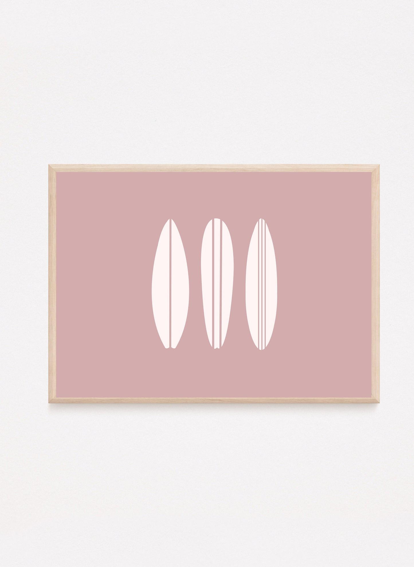 Boho Pink Surf Gallery Wall Art Set of 6 prints