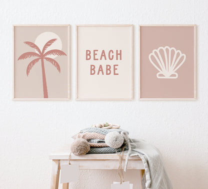 Beach Babe Wall Print Set of 3